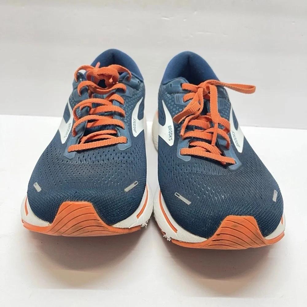 Brooks Ghost 14 Running Shoes Mens 9.5 DNA LOFT Mesh Blue Orange Solid